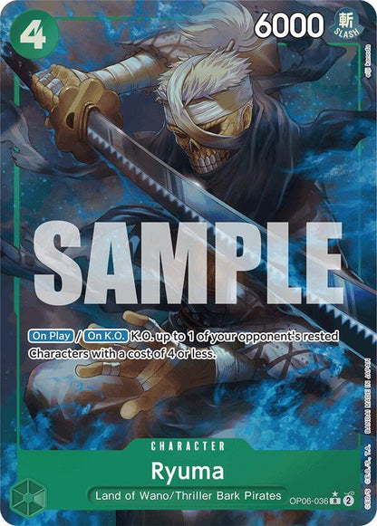 Ryuma (Full Art) OP06-036 Premium Booster -The Best- One Piece Foil Rare