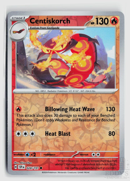 Centiskorch 028/191 Surging Sparks Pokemon Reverse Holo