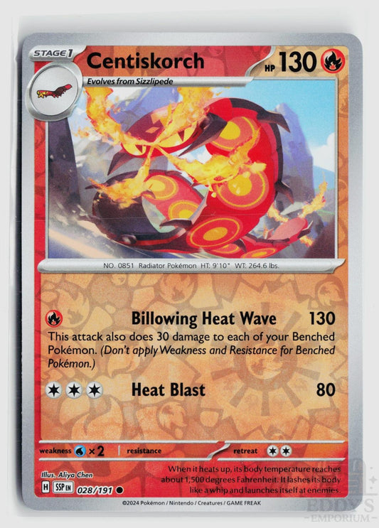 Centiskorch 028/191 Surging Sparks Pokemon Reverse Holo
