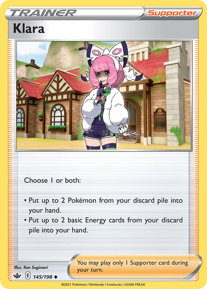 Klara 145/198 Chilling Reign Pokemon Reverse Holo