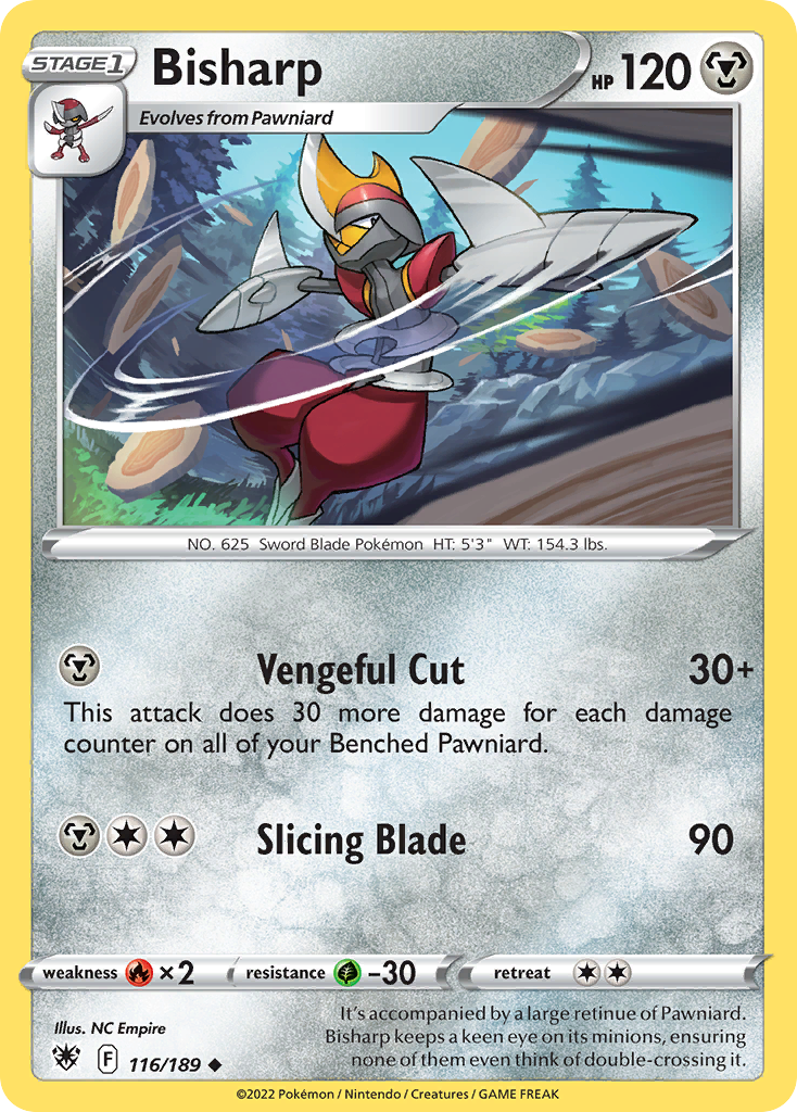 Bisharp 116/189 Astral Radiance Pokemon Reverse Holo Uncommon NM