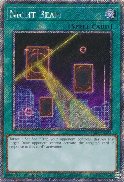 Night Beam (Platinum Secret Rare) RA04-EN182 Quarter Century Stampede Yu-Gi-Oh 1st Edition NM