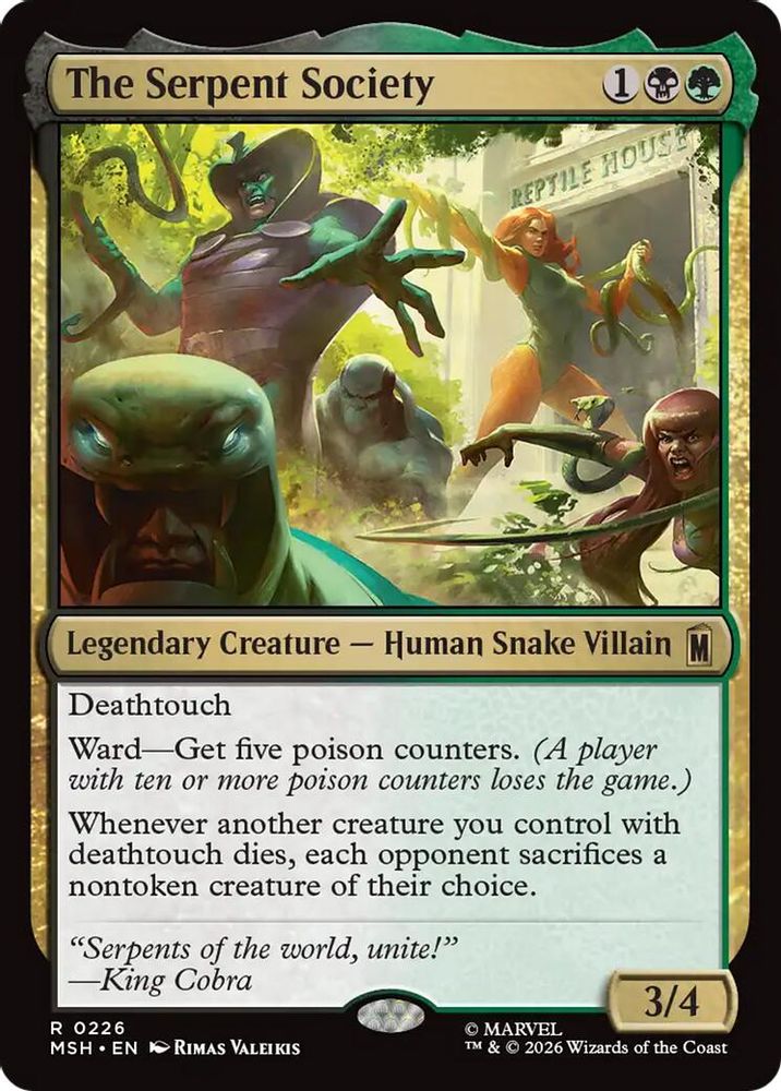 The Serpent Society 226 Marvel Super Heroes Magic: The Gathering Rare