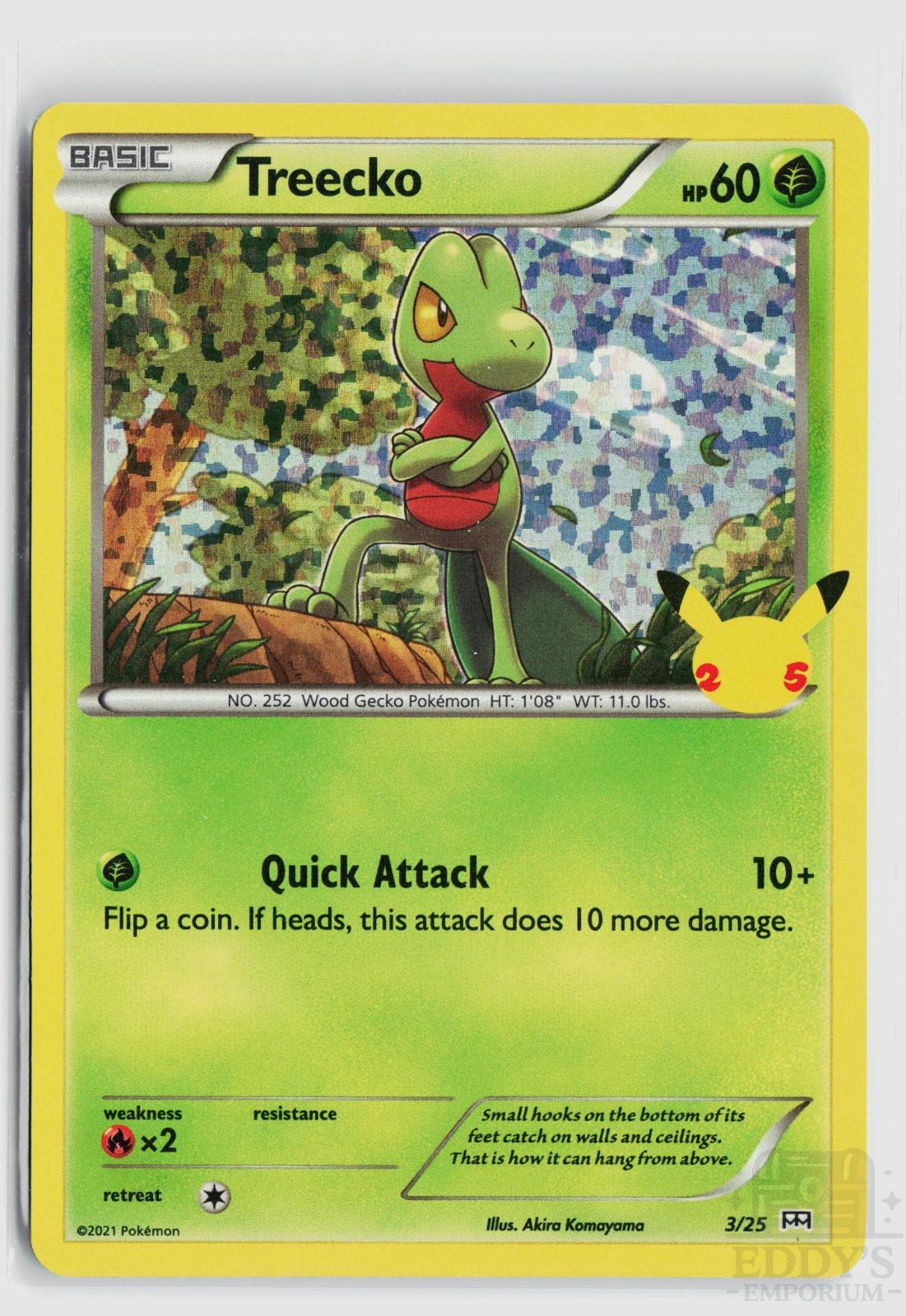 Treecko 003/025 McDonald's 25th Anniversary Promos Pokemon Holo Promo