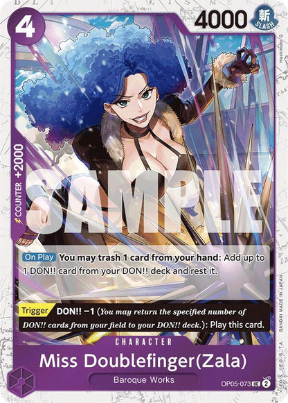 Miss Doublefinger(Zala) (Jolly Roger Foil) OP05-073 Premium Booster -The Best- One Piece