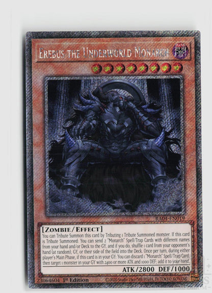 Erebus the Underworld Monarch (Platinum Secret Rare) RA04-EN019 Quarter Century Stampede Yu-Gi-Oh 1st Edition NM