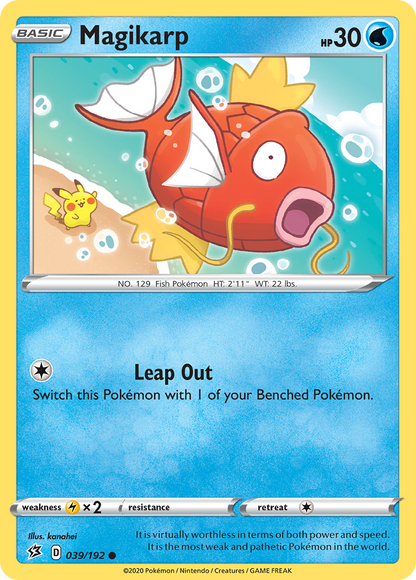 Magikarp 039/192 Rebel Clash Pokemon Reverse Holo Common NM