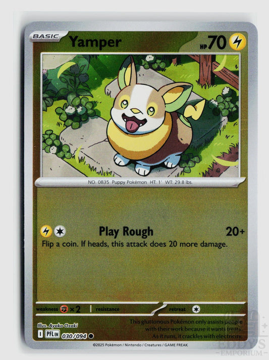 Yamper 030/094 Phantasmal Flames Pokemon Reverse Holo