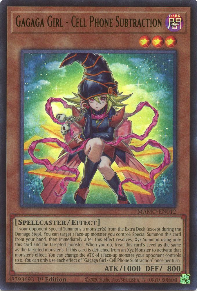 Gagaga Girl - Cell Phone Subtraction MAMO-EN012 Magnificent Monsters Yu-Gi-Oh 1st Edition NM