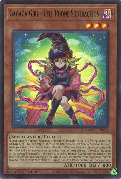 Gagaga Girl - Cell Phone Subtraction MAMO-EN012 Magnificent Monsters Yu-Gi-Oh 1st Edition NM