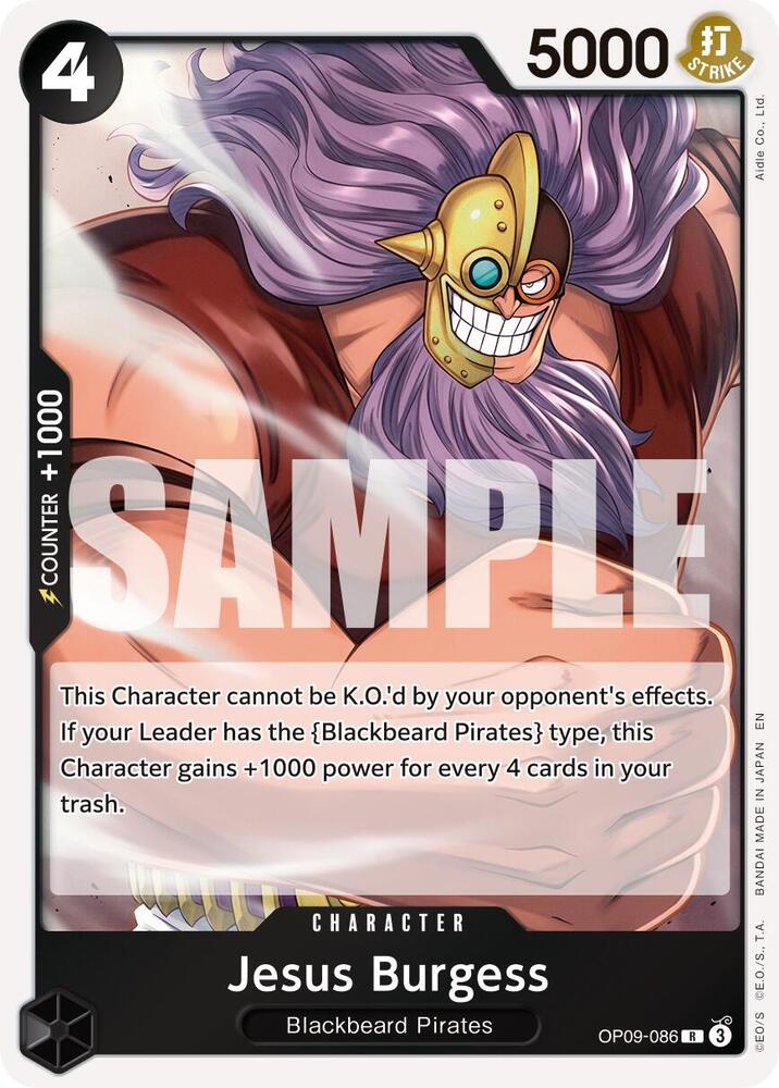 Jesus Burgess (Reprint) OP09-086 Premium Booster -The Best- Vol. 2 One Piece Foil