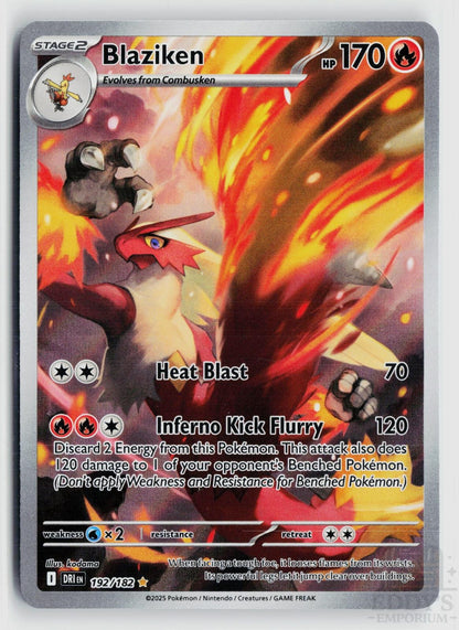 Blaziken 192/182 Destined Rivals Pokemon Holo Illustration Rare