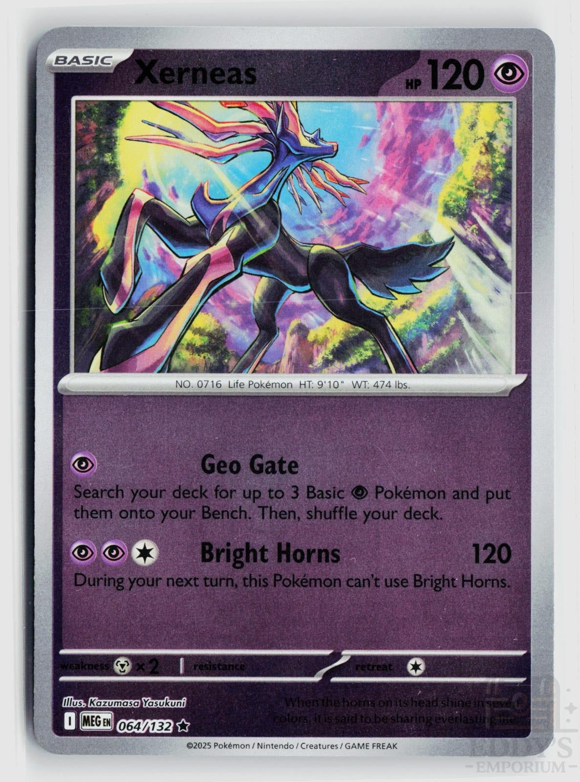 Xerneas 064/132 Mega Evolution Pokemon Reverse Holo Rare NM