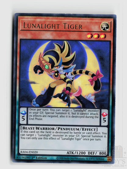 Lunalight Tiger (UR) RA04-EN020 Quarter Century Stampede Yu-Gi-Oh 1st Edition NM