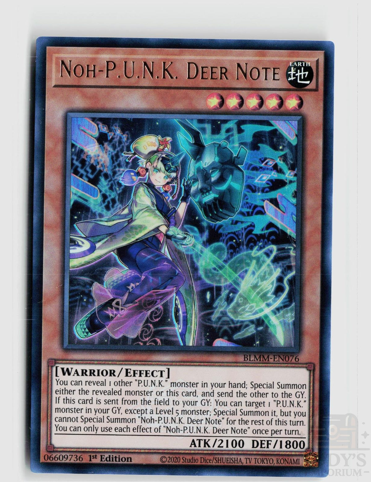 Noh-P.U.N.K. Deer Note BLMM-EN076 Battles of Legend: Monster Mayhem Yu-Gi-Oh 1st Edition NM