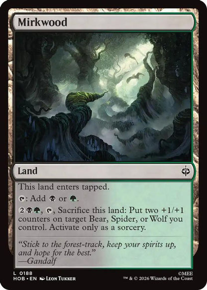 Mirkwood 188 The Hobbit Magic: The Gathering Foil Land