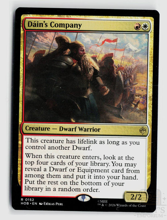 Dain's Company 152 The Hobbit Magic: The Gathering Rare