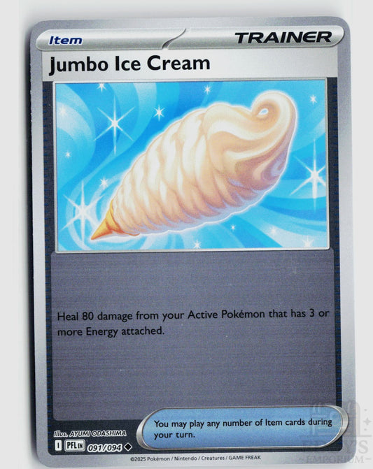 Jumbo Ice Cream 091/094 Phantasmal Flames Pokemon Reverse Holo