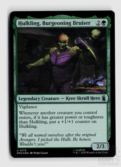 Hulkling, Burgeoning Bruiser 173 Marvel Super Heroes Magic: The Gathering Foil