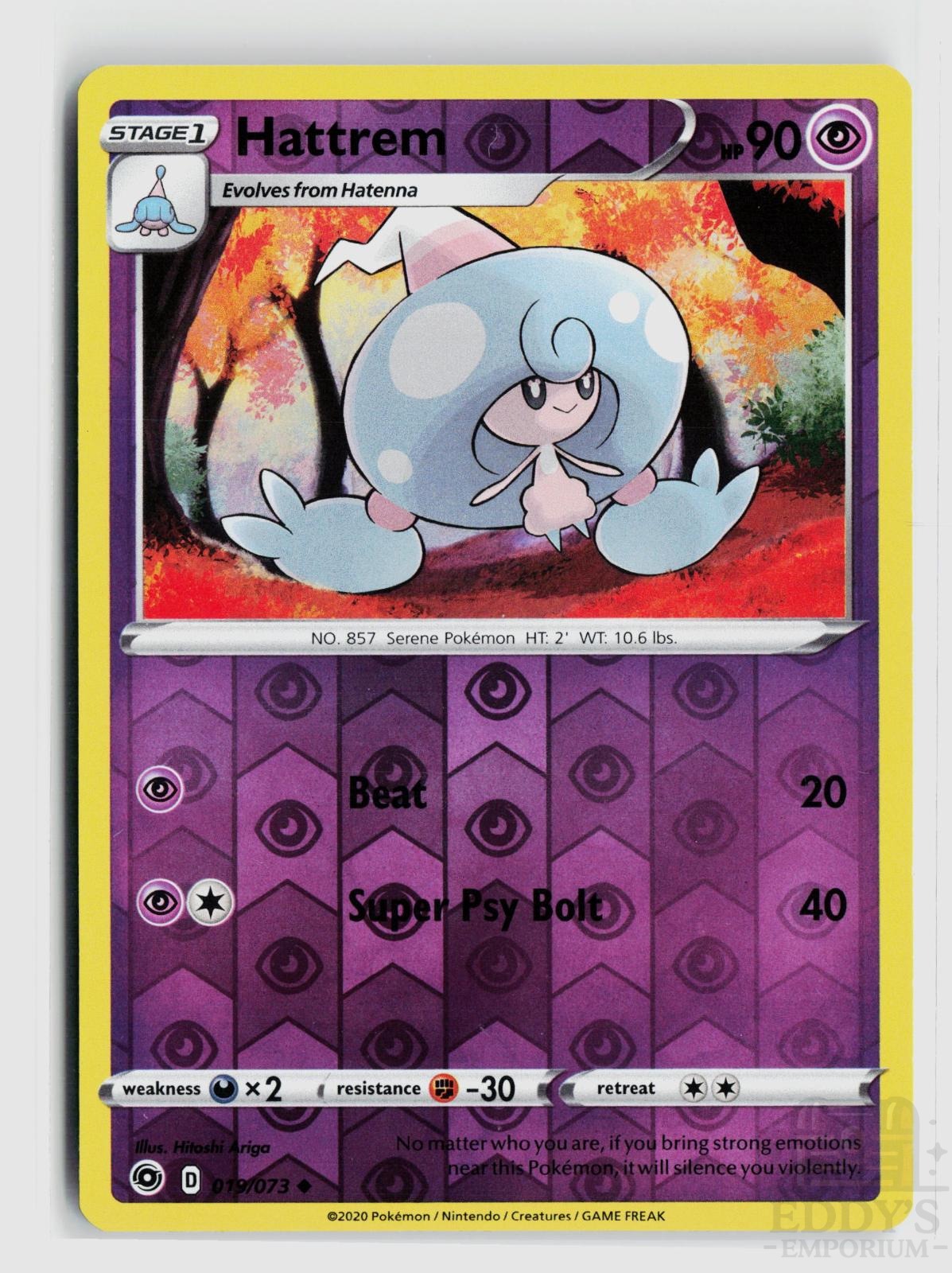 Hattrem 019/073 Champion's Path Pokemon Reverse Holo Uncommon NM