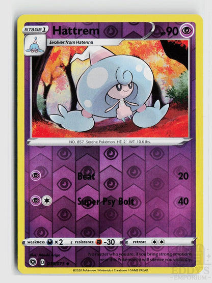 Hattrem 019/073 Champion's Path Pokemon Reverse Holo Uncommon NM
