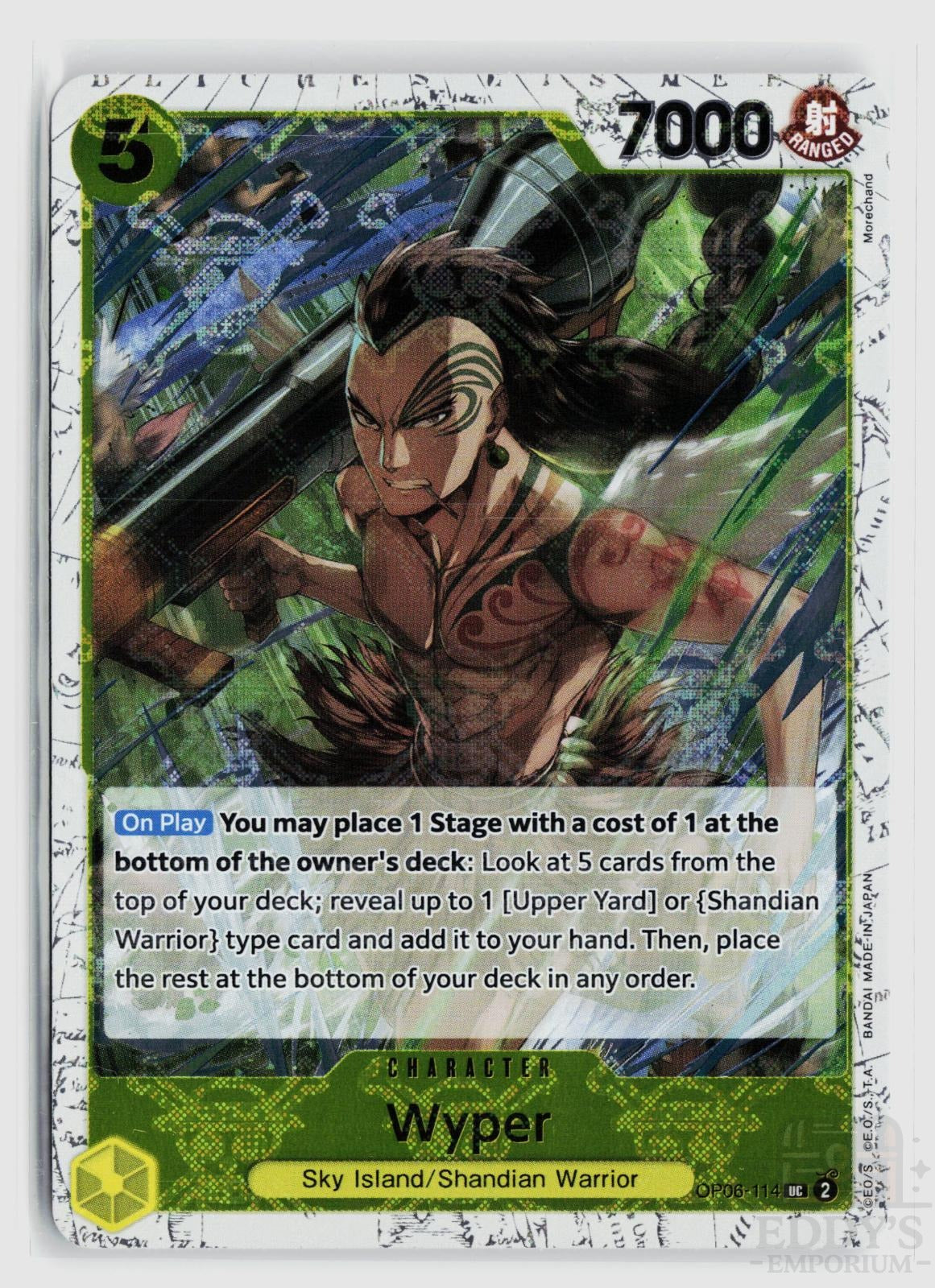 Wyper (Jolly Roger Foil) OP06-114 Premium Booster -The Best- One Piece Uncommon
