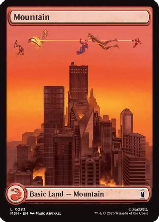 Mountain (0283) 283 Magic: The Gathering Marvel Super Heroes
