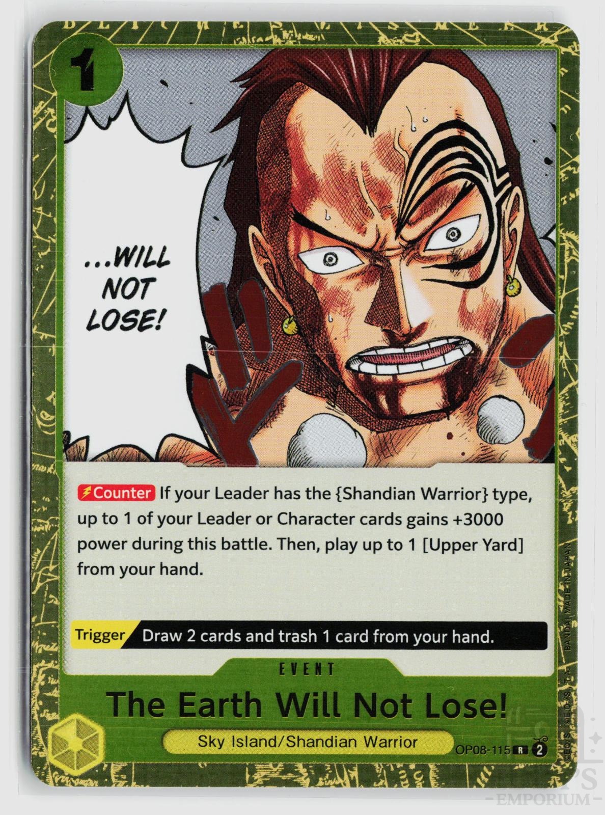 The Earth Will Not Lose! OP08-115 Two Legends One Piece Foil Rare