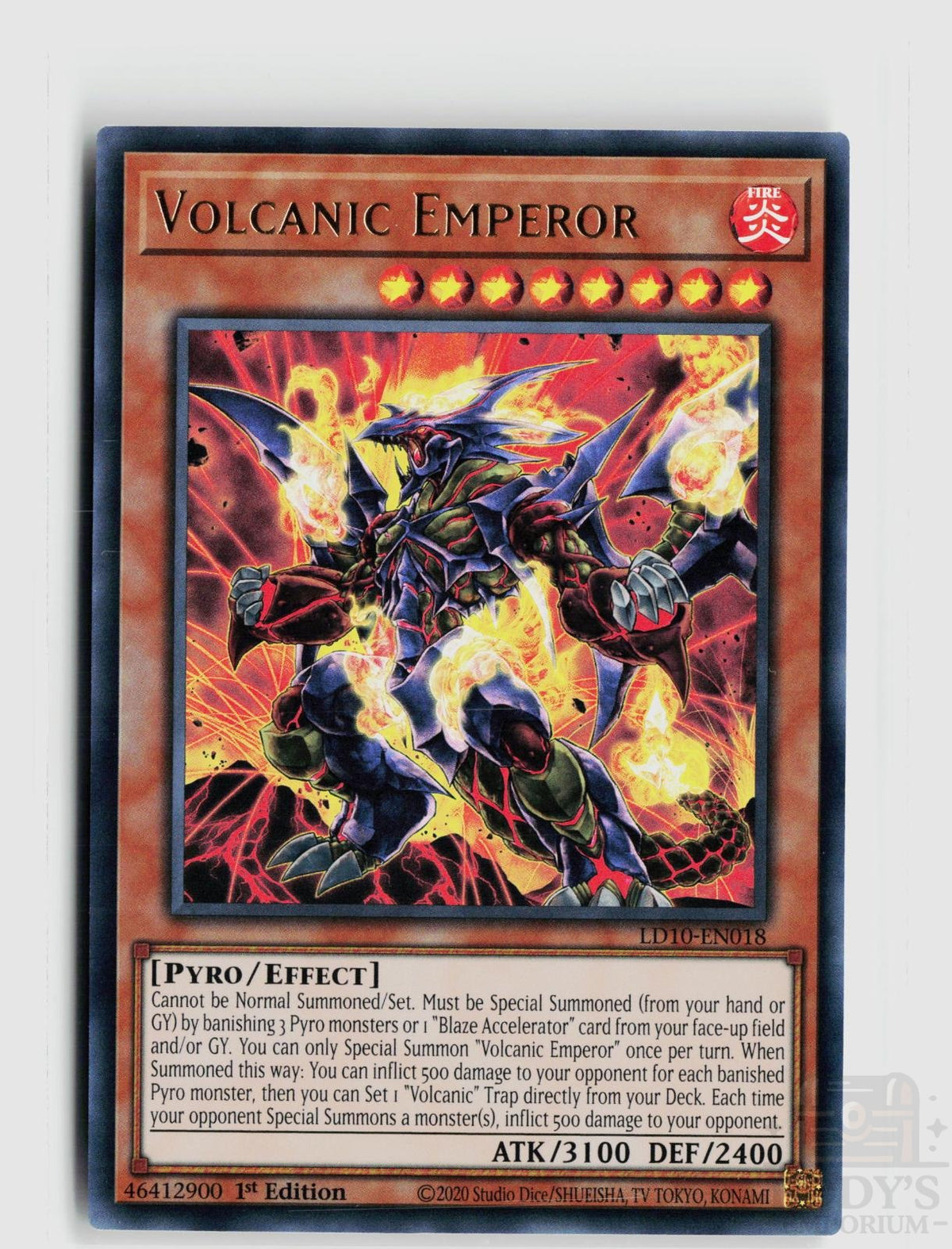 Volcanic Emperor LD10-EN018 Legendary Duelists: Soulburning Volcano Yu-Gi-Oh 1st Edition NM