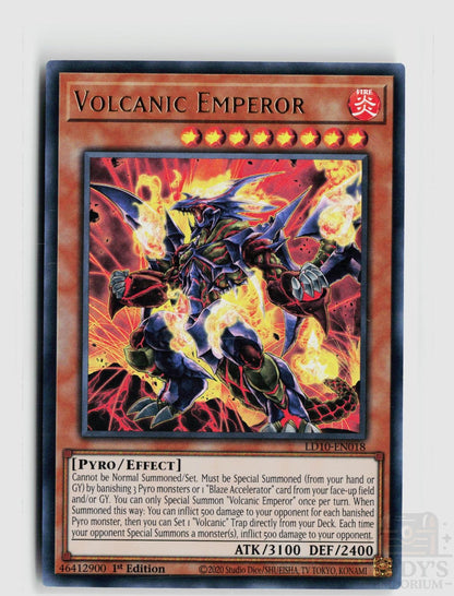 Volcanic Emperor LD10-EN018 Legendary Duelists: Soulburning Volcano Yu-Gi-Oh 1st Edition NM