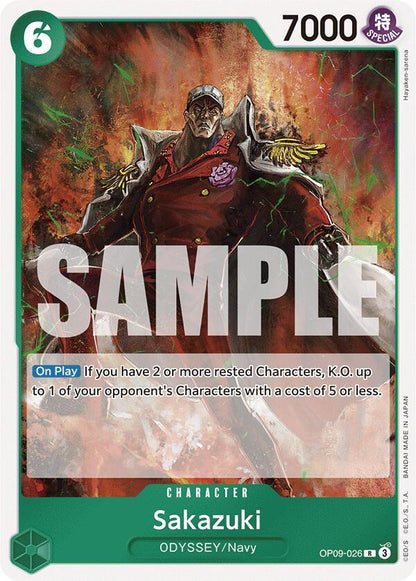 Sakazuki OP09-026 Emperors in the New World One Piece Foil Rare
