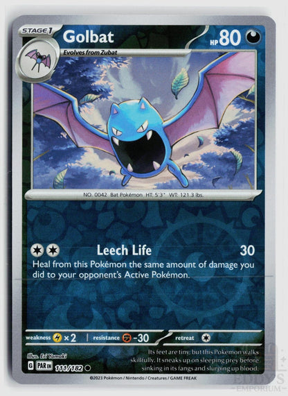 Golbat 111/182 Paradox Rift Pokemon Reverse Holo Common NM