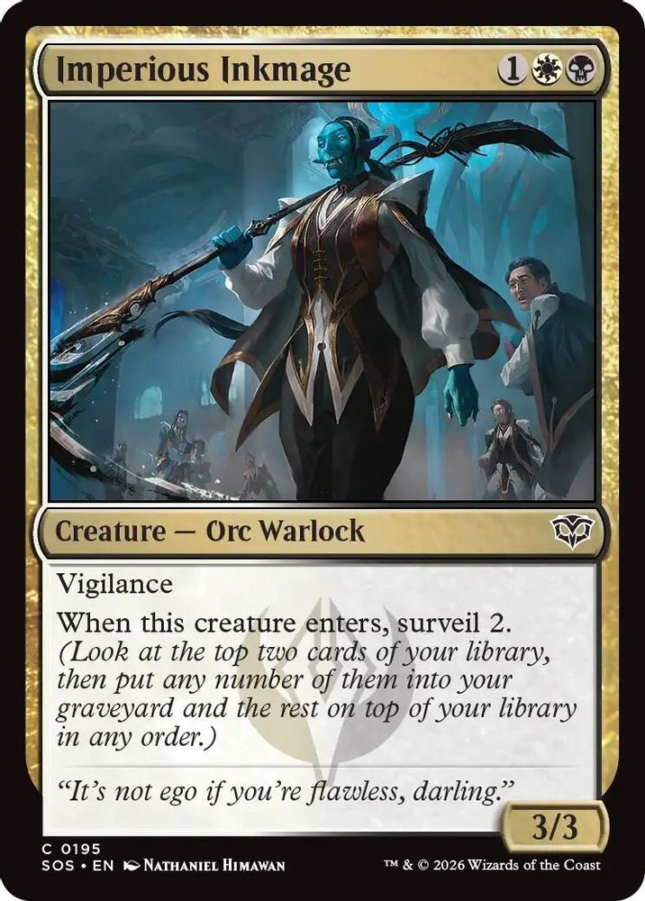 Imperious Inkmage 195 Secrets of Strixhaven Magic: The Gathering Foil Common