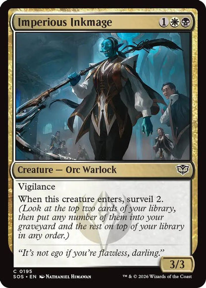 Imperious Inkmage 195 Secrets of Strixhaven Magic: The Gathering Foil Common