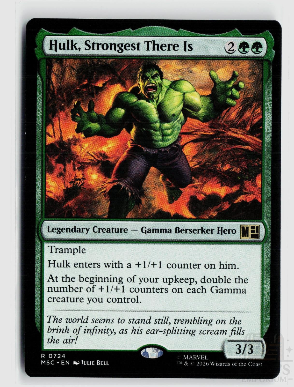 Hulk, Strongest There Is 724 Commander: Marvel Super Heroes Magic: The Gathering