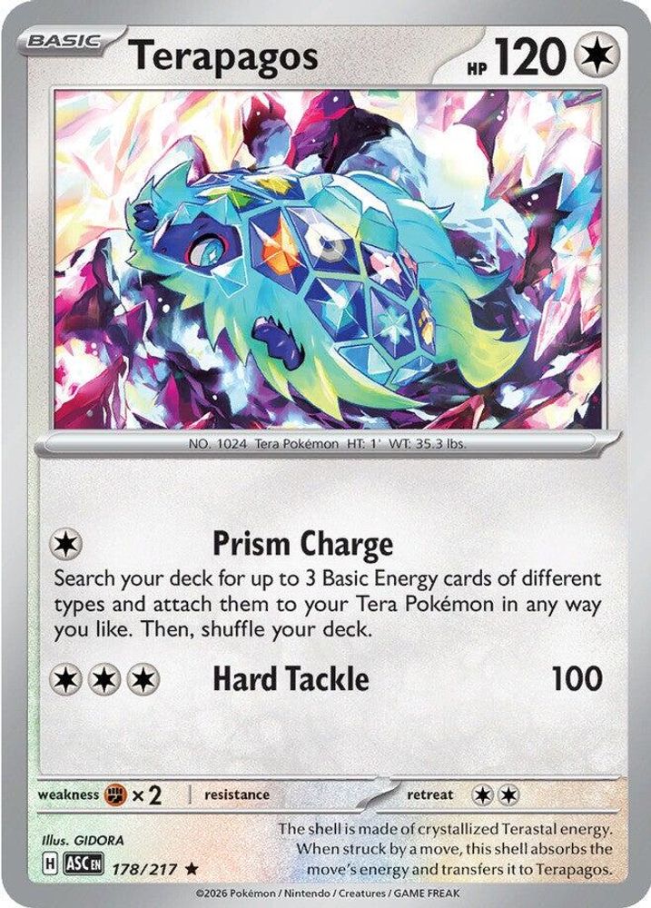 Terapagos 178/217 Ascended Heroes Pokemon Holo Rare NM