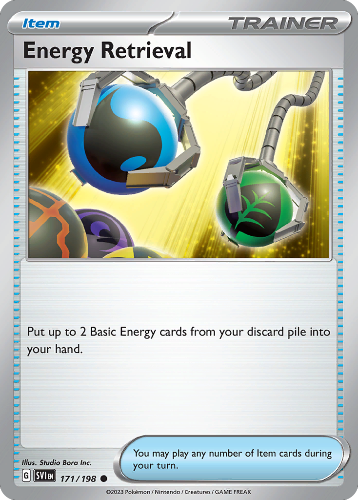 Energy Retrieval 171/198 Scarlet & Violet Pokemon Reverse Holo Common NM