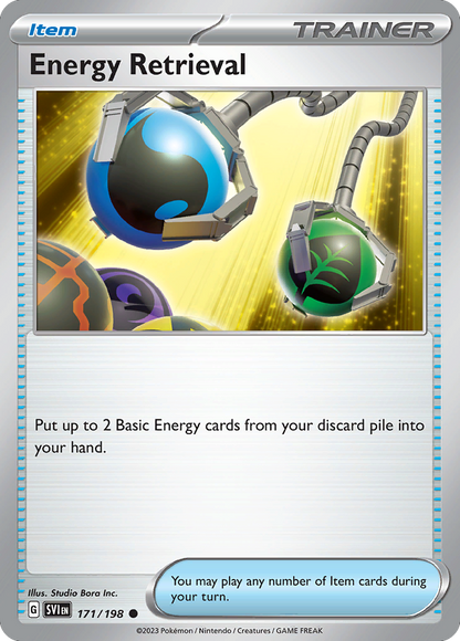 Energy Retrieval 171/198 Scarlet & Violet Pokemon Reverse Holo Common NM