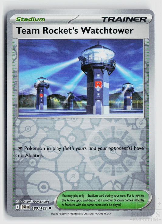 Team Rocket's Watchtower 180/182 Destined Rivals Pokemon Reverse Holo