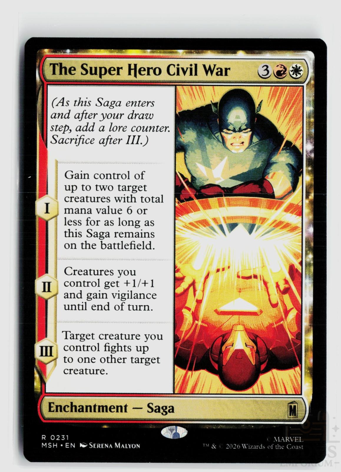 The Super Hero Civil War 231 Marvel Super Heroes Magic: The Gathering