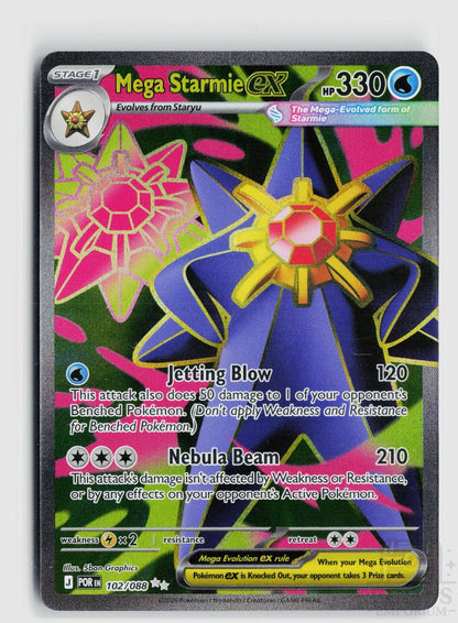 Mega Starmie ex 102/088 Perfect Order Pokemon Holo Ultra Rare