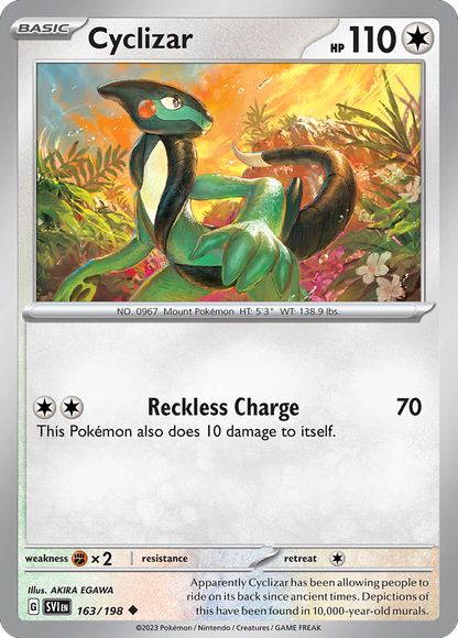 Cyclizar 163/198 Scarlet & Violet Pokemon Reverse Holo