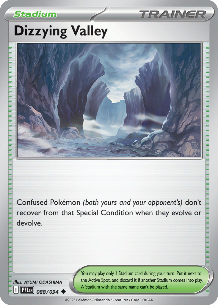 Dizzying Valley 088/094 Phantasmal Flames Pokemon Reverse Holo