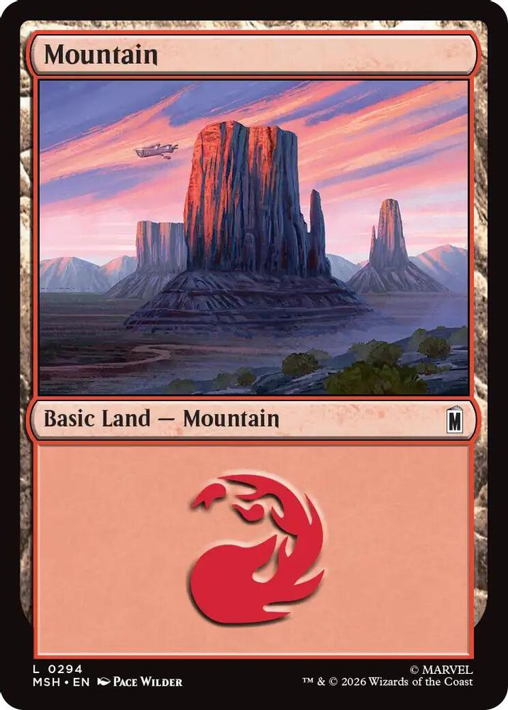 Mountain (0294) 294 Marvel Super Heroes Magic: The Gathering Foil