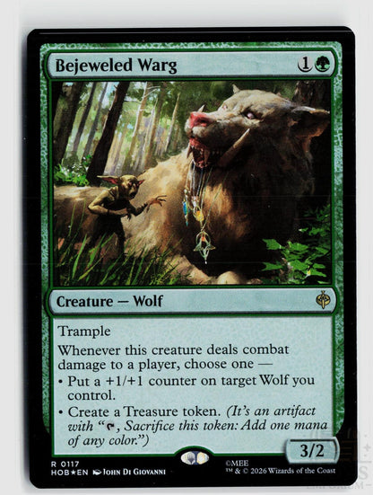 Bejeweled Warg 117 The Hobbit Magic: The Gathering Foil Rare