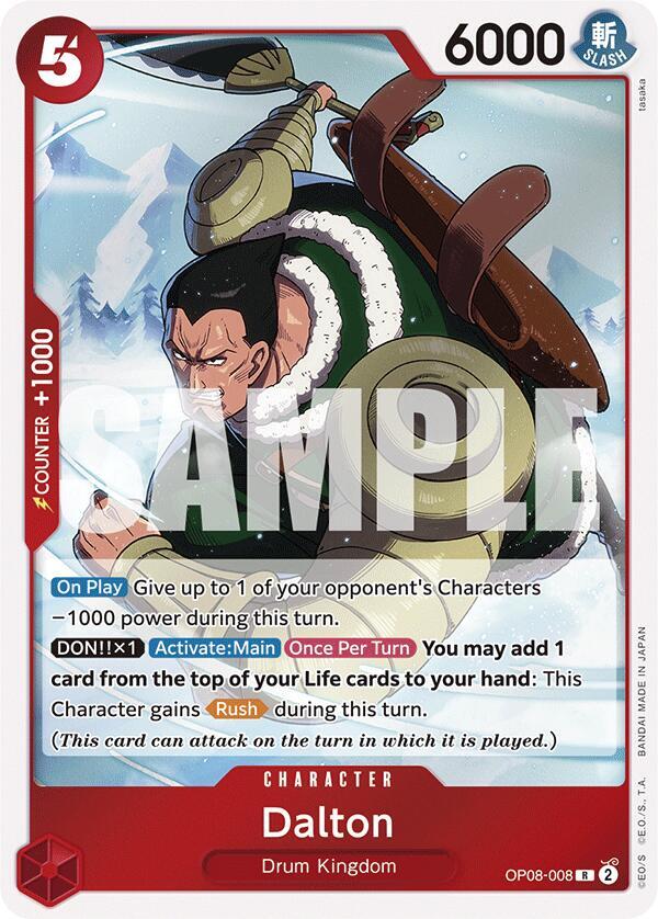 Dalton OP08-008 Two Legends One Piece Foil Rare
