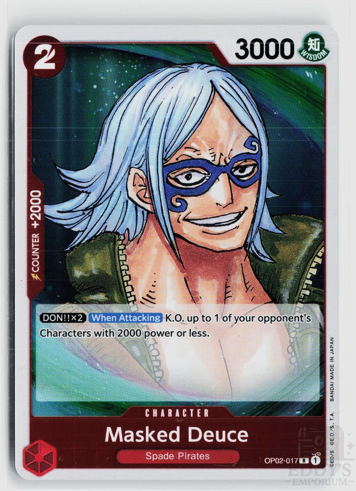 Masked Deuce OP02-017 Paramount War One Piece Foil Rare