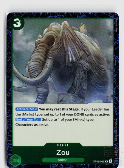 Zou OP08-039 Two Legends One Piece Foil Rare