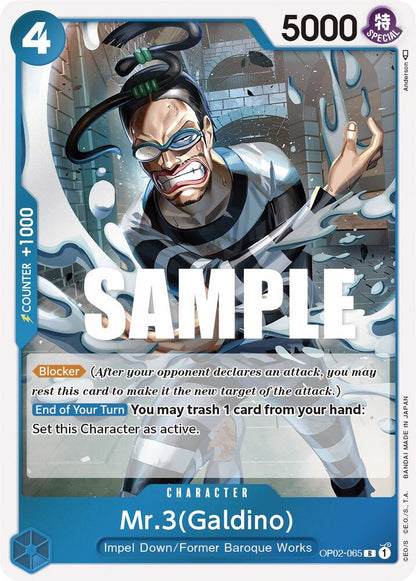 Mr.3 (Galdino) OP02-065 Paramount War One Piece Foil Rare