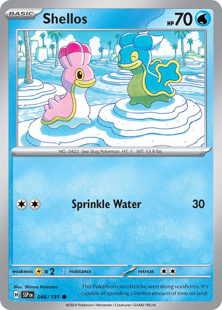 Shellos 046/191 Surging Sparks Pokemon Reverse Holo Common NM